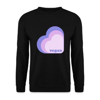 Vegan Lilac Heart - Unisex Sweatshirt - black - Front - Alina (178cm) & Michal (187cm)