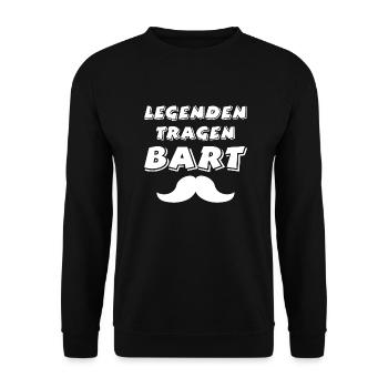 Bart - Unisex Pullover - Schwarz - Vorne - Alina (178cm) & Michal (187cm)