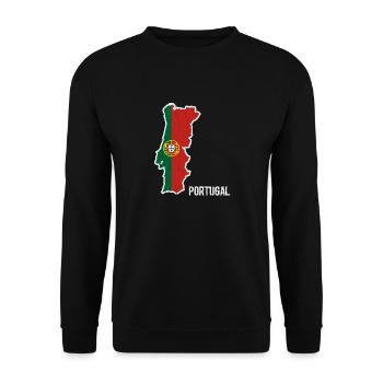 Portugal, drapeau, contour, souvenir - Sweat-shirt Unisexe - noir - Devant - Alina (178cm) & Michal (187cm)