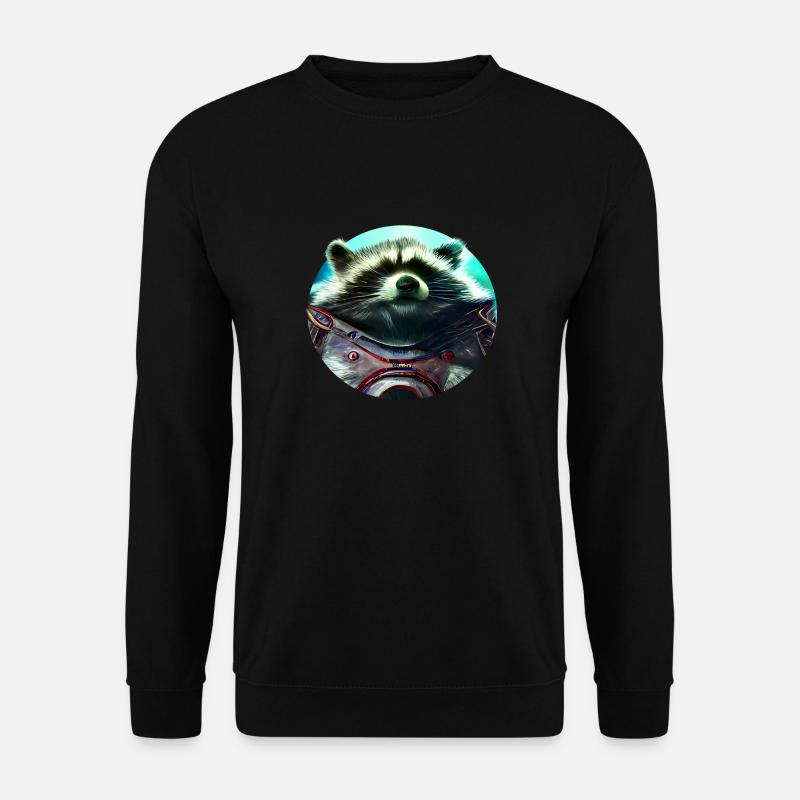space raccoon - Unisex Pullover - Schwarz
