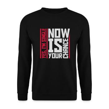 single now your chance - Unisex Pullover - Schwarz - Vorne - Alina (178cm) & Michal (187cm)