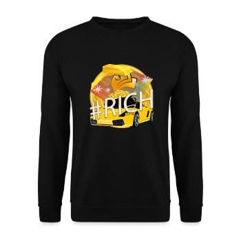 RICH KINGDOM - #Rich #Reich - Unisex Sweatshirt - black - Front - Alina (178cm) & Michal (187cm)