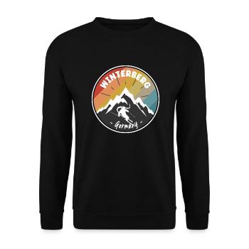 Skifahren in Winterberg - Deutschland - Unisex Pullover - Schwarz - Vorne - Alina (178cm) & Michal (187cm)