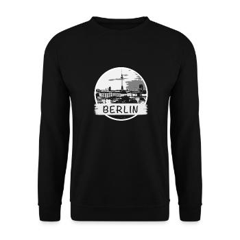 Berlin City - Unisex Sweatshirt - black - Front - Alina (178cm) & Michal (187cm)