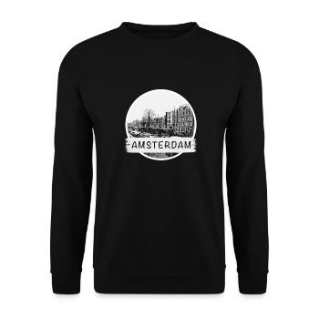 Amsterdam City - Unisex Sweatshirt - black - Front - Alina (178cm) & Michal (187cm)
