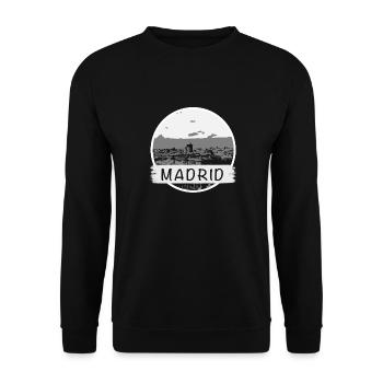 Madrid City - Unisex Pullover - Schwarz - Vorne - Alina (178cm) & Michal (187cm)