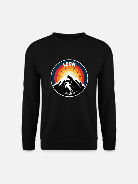 Skiing In Lech Austria Vintage - Unisex Sweatshirt - black