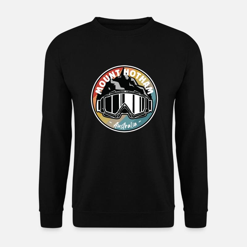 Skiing In Mount Hotham Australia - Unisex Sweatshirt - black
