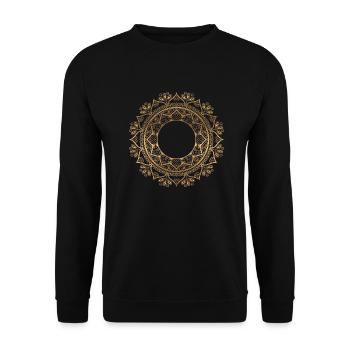 MANDALA 008 - Sweat-shirt Unisexe - noir - Devant - Alina (178cm) & Michal (187cm)