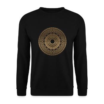 MANDALA 018 - Sweat-shirt Unisexe - noir - Devant - Alina (178cm) & Michal (187cm)