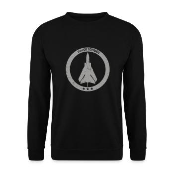 Tornado Aircraft Military Aviation Emblem Patch - Unisex Sweatshirt - black - Front - Alina (178cm) & Michal (187cm)