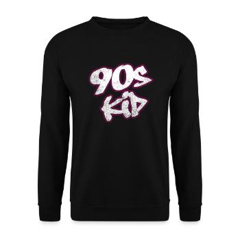 Enfant des années 90 - Sweat-shirt Unisexe - noir - Devant - Alina (178cm) & Michal (187cm)