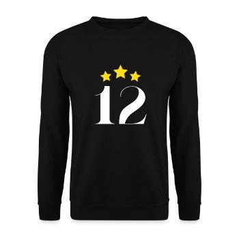 12th anniversary starred - Unisex Sweatshirt - black - Front - Alina (178cm) & Michal (187cm)