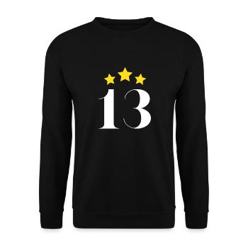 13th anniversary starred - Unisex Sweatshirt - black - Front - Alina (178cm) & Michal (187cm)
