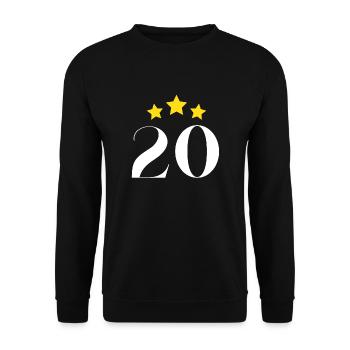 20ème anniversaire étoilé - Sweat-shirt Unisexe - noir - Devant - Alina (178cm) & Michal (187cm)