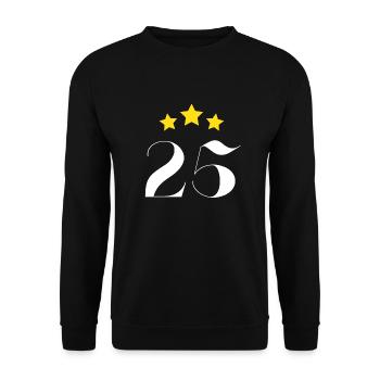 25th Anniversary Starred - Unisex Sweatshirt - black - Front - Alina (178cm) & Michal (187cm)