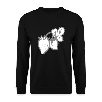 Strawberries Fruits Funny gift idea Fruit growing - Unisex Sweatshirt - black - Front - Alina (178cm) & Michal (187cm)