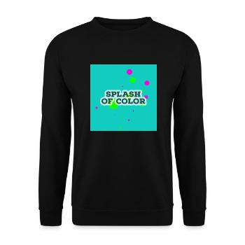 SPLASH OF COLOR - Unisex Pullover - Schwarz - Vorne - Alina (178cm) & Michal (187cm)