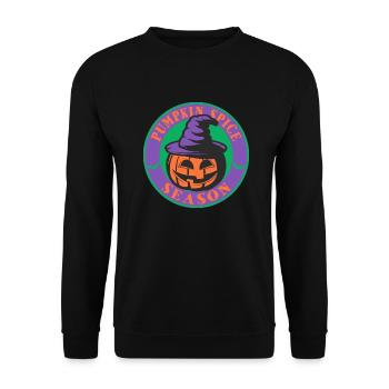 Pumpkin Spice Season Halloween Pumpkin - Unisex Sweatshirt - black - Front - Alina (178cm) & Michal (187cm)
