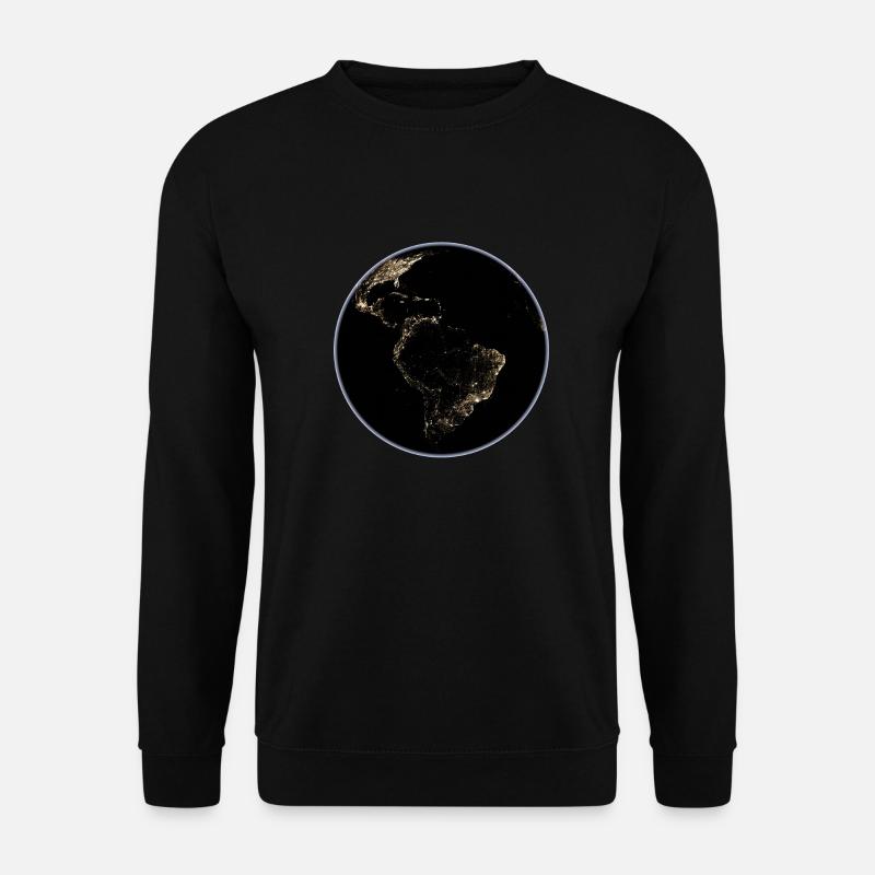 Earth Nachtlichter - Unisex Pullover - Schwarz