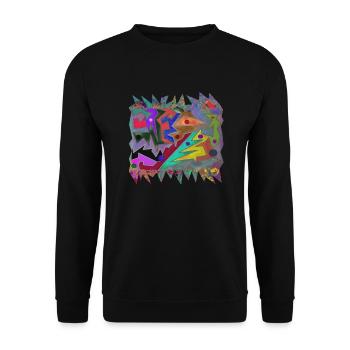 Crust in cave - Unisex Sweatshirt - black - Front - Alina (178cm) & Michal (187cm)