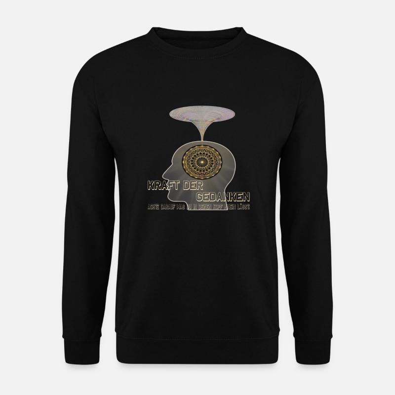 Kraft der Gedanken - Unisex Pullover - Schwarz