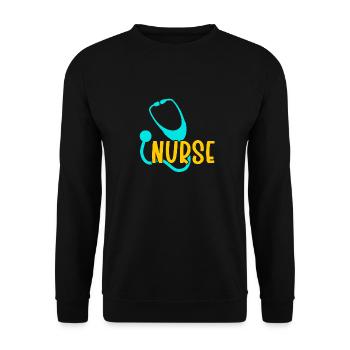 Nurse 05 01 - Unisex Sweatshirt - black - Front - Alina (178cm) & Michal (187cm)