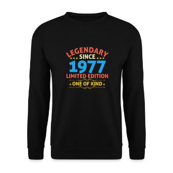 Légendaire depuis 1977 Edition Limitée - Sweat-shirt Unisexe - noir - Devant - Alina (178cm) & Michal (187cm)