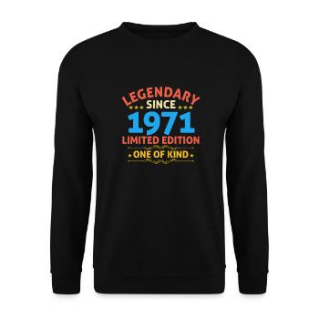 Légendaire depuis 1971 Edition Limitée - Sweat-shirt Unisexe - noir - Devant - Alina (178cm) & Michal (187cm)