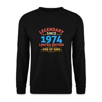 Legendary since 1974 Limited Edition - Unisex Sweatshirt - black - Front - Alina (178cm) & Michal (187cm)