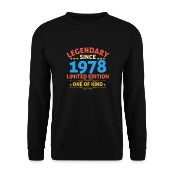Legendary since 1978 Limited Edition - Unisex Sweatshirt - black - Front - Alina (178cm) & Michal (187cm)
