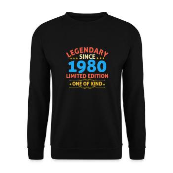 Légendaire depuis 1980 Edition Limitée - Sweat-shirt Unisexe - noir - Devant - Alina (178cm) & Michal (187cm)