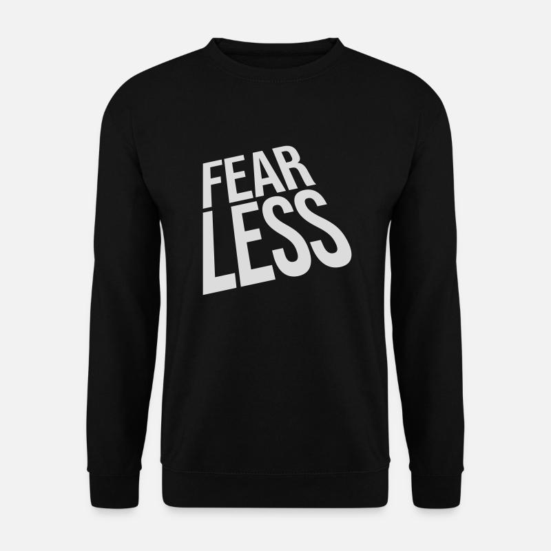 fearless Text Zitat Design - Unisex Pullover - Schwarz