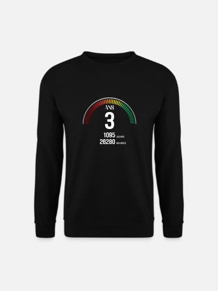 Anniversaire 3 ans Compteur - Sweat-shirt Unisexe - noir