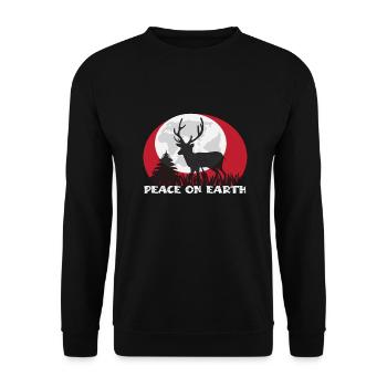 Peace on Earth - Unisex Pullover - Schwarz - Vorne - Alina (178cm) & Michal (187cm)