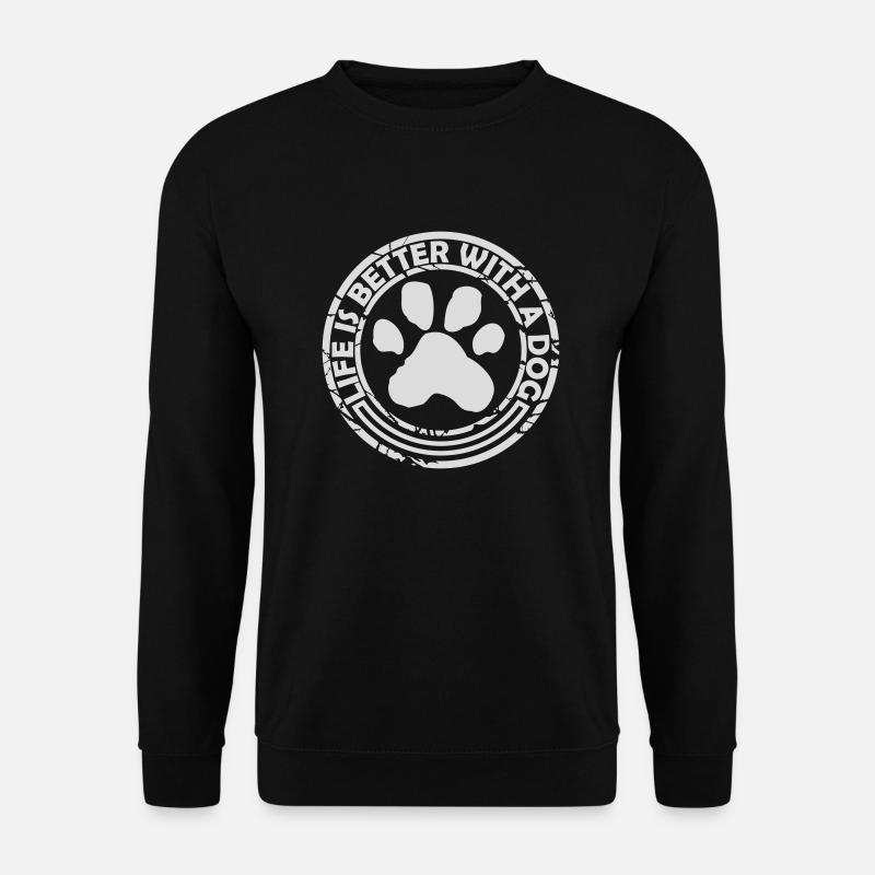 better with a dog - Unisex Sweatshirt - black