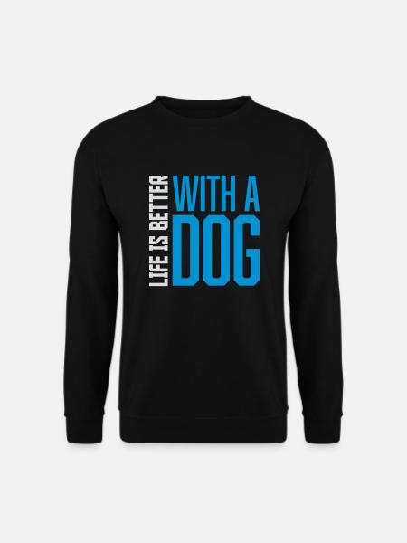 better with a dog - Unisex Sweatshirt - black