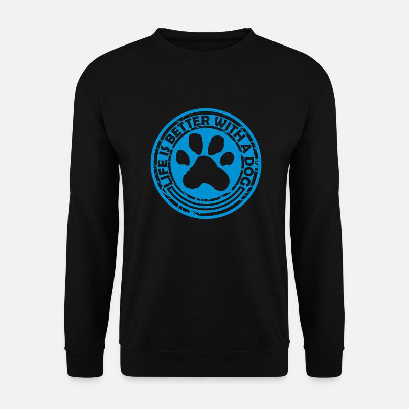 better with a dog - Unisex Pullover - Schwarz