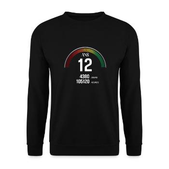 Anniversaire 12 ans Compteur - Sweat-shirt Unisexe - noir - Devant - Alina (178cm) & Michal (187cm)