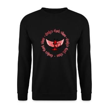 Emily’s Rock Show - Logo textuel rouge et blanc - Sweat-shirt Unisexe - noir - Devant - Alina (178cm) & Michal (187cm)