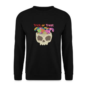 Sweets otherwise there are sour - skulls with sweets - Unisex Sweatshirt - black - Front - Alina (178cm) & Michal (187cm)