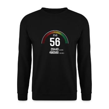 Anniversaire 56 ans Compteur - Sweat-shirt Unisexe - noir - Devant - Alina (178cm) & Michal (187cm)