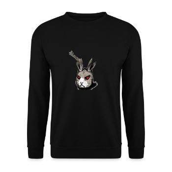 Cursedrabbit1 - Unisex Pullover - Schwarz - Vorne - Alina (178cm) & Michal (187cm)