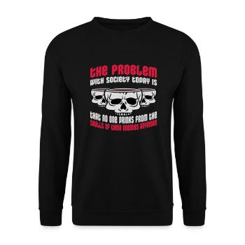 boissons de crânes ennemis - Sweat-shirt Unisexe - noir - Devant - Alina (178cm) & Michal (187cm)