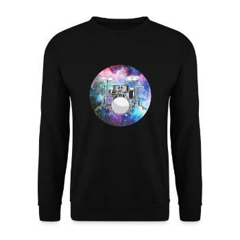 Schlagzeug Schlagzeuger Geschenk - Unisex Pullover - Schwarz - Vorne - Alina (178cm) & Michal (187cm)