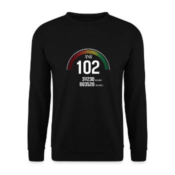 Anniversaire 102 ans Compteur - Sweat-shirt Unisexe - noir - Devant - Alina (178cm) & Michal (187cm)