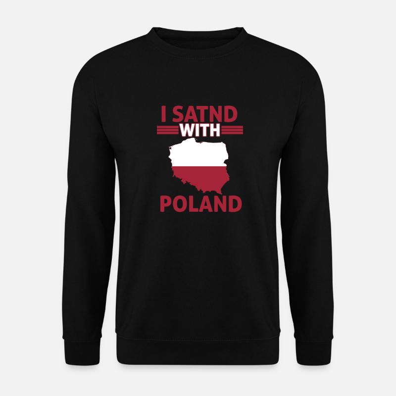 I support Poland - Unisex Sweatshirt - black