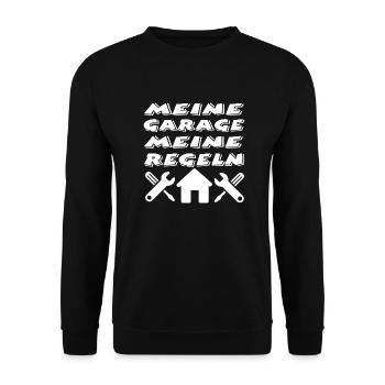 Garage - Unisex Pullover - Schwarz - Vorne - Alina (178cm) & Michal (187cm)