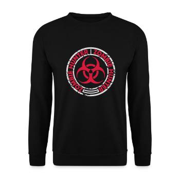 zombie hunter Halloween Quote - Unisex Sweatshirt - black - Front - Alina (178cm) & Michal (187cm)