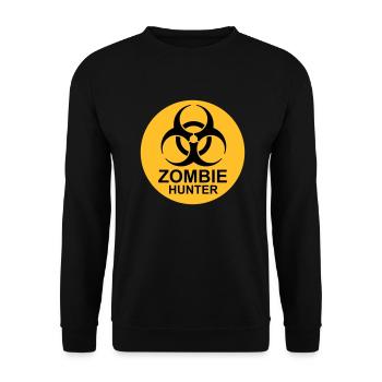 zombie hunter Halloween Quote - Unisex Sweatshirt - black - Front - Alina (178cm) & Michal (187cm)